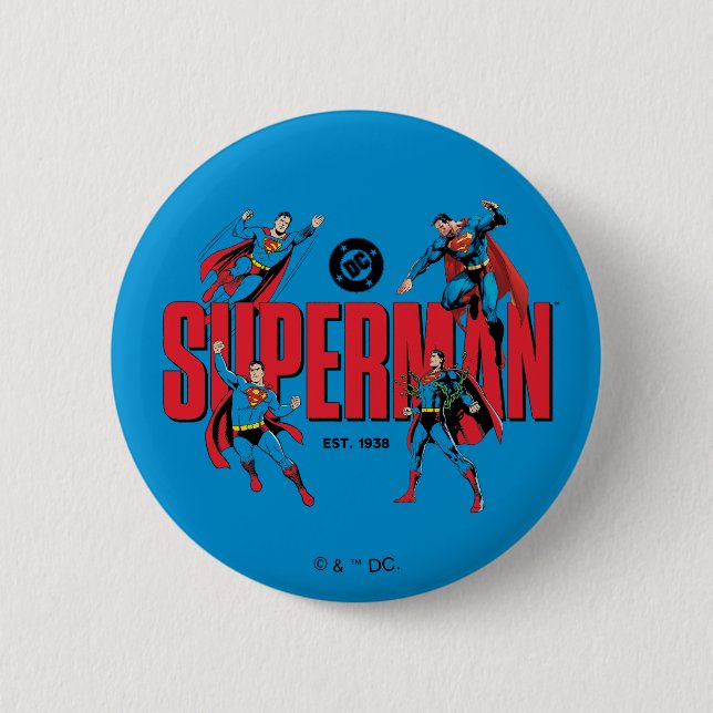 Superman Legends Forever Graphic 6 Cm Round Badge (Front)