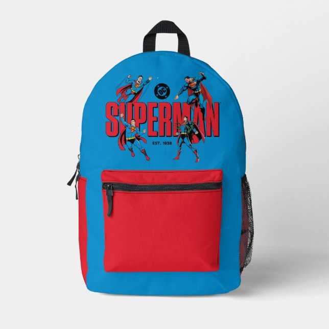 Superman Legends Forever Graphic Printed Backpack (Front)