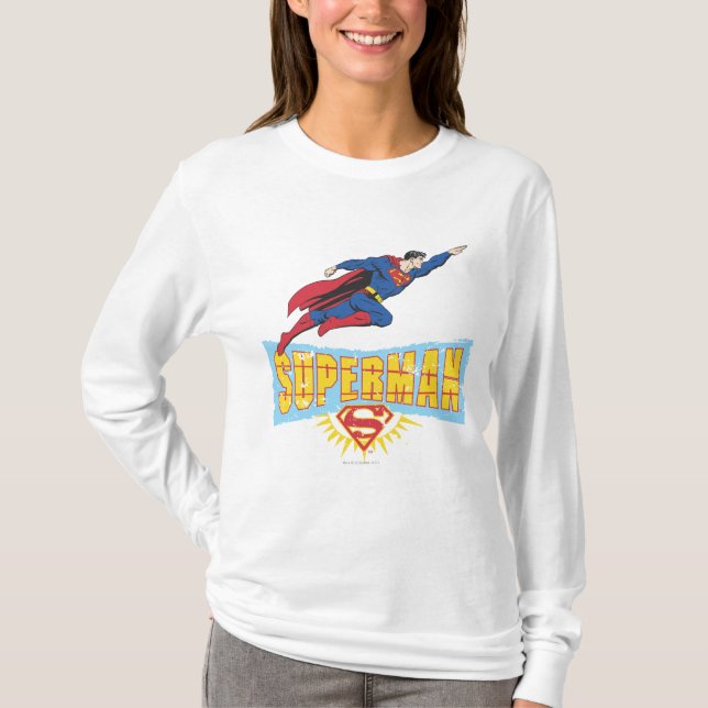 Superman Logo and Flight T-Shirt (Front)
