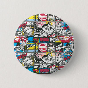 Superman Logo Pattern 2 6 Cm Round Badge