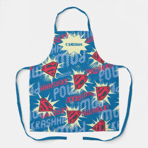 Superman Logo Pattern Apron