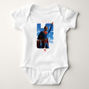 Superman Look Up Pose Baby Bodysuit