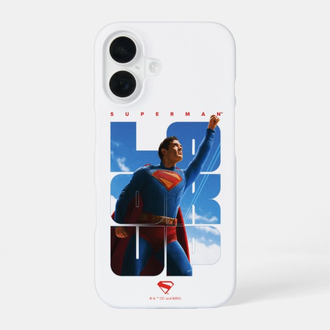 Superman Look Up Pose iPhone 16 Case (Back)