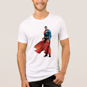 Superman Looks Front Tri-Blend Shirt