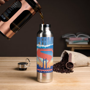Superman Metropolis Skyline Water Bottle