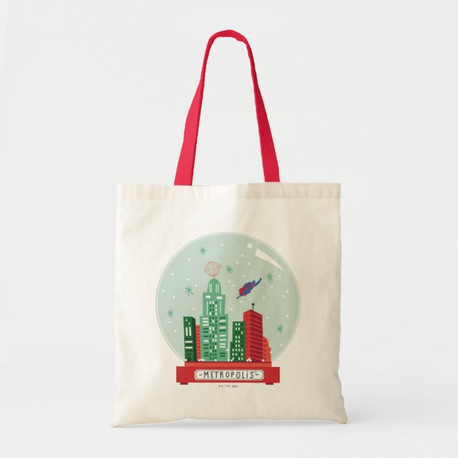 Superman Metropolis Snow Globe Graphic Tote Bag (Front)