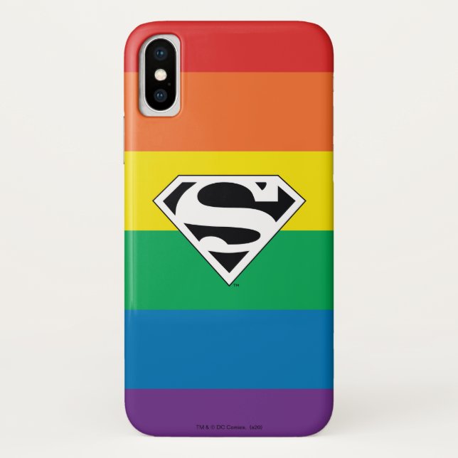 Superman Rainbow Logo Case-Mate iPhone Case (Back)