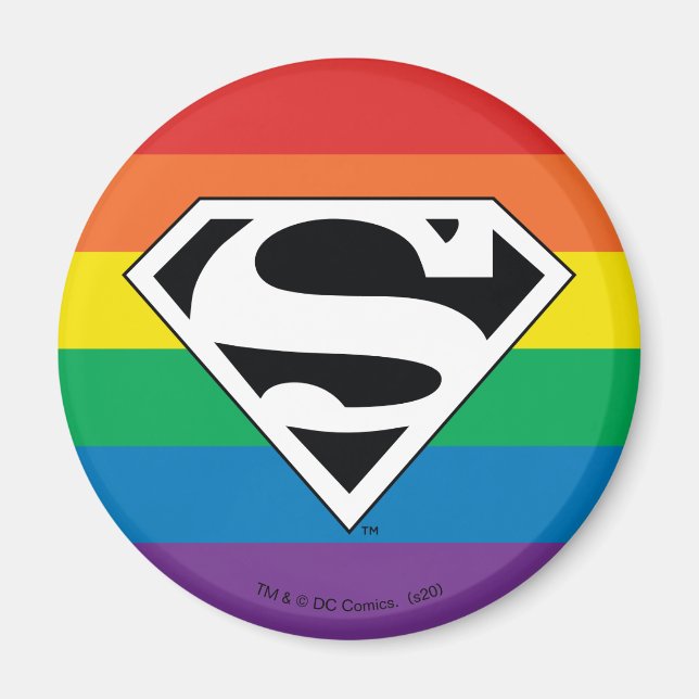 Superman Rainbow Logo Magnet (Front)