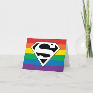Superman Rainbow Logo Note Card