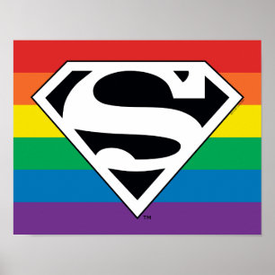 Superman Rainbow Logo Poster