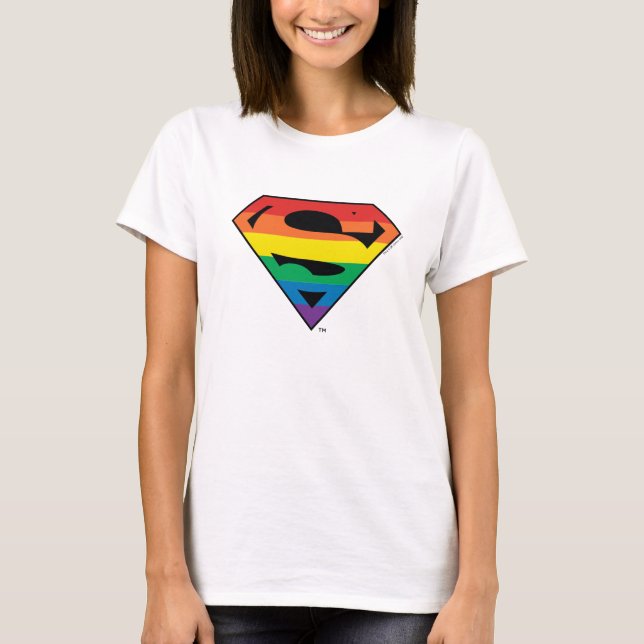 Superman Rainbow Logo T-Shirt (Front)