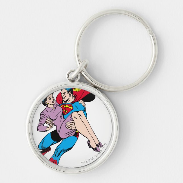 Superman rescues Louis Key Ring (Front)