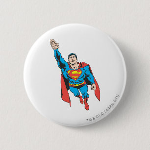 Superman Right Arm Raised 6 Cm Round Badge