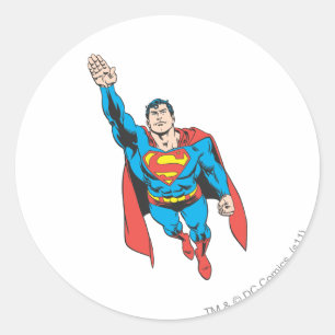 Superman Right Arm Raised Classic Round Sticker