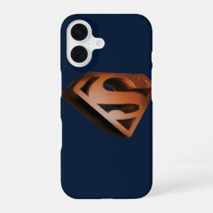 Superman S-Shield 3D Grainy Logo iPhone 16 Case