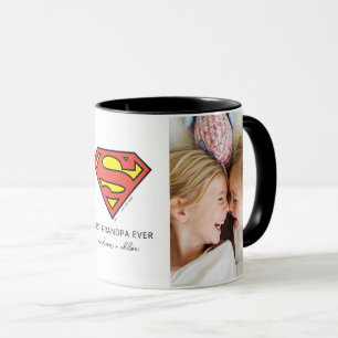 Superman S-Shield Best Grandpa Photo Mug