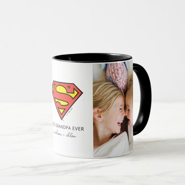 Superman S-Shield | Best Grandpa Photo Mug (Front Right)