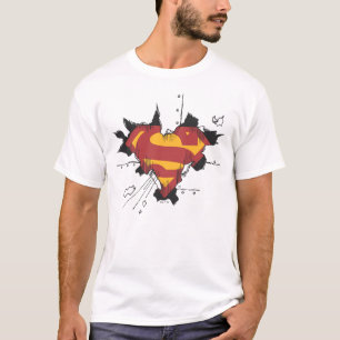 Superman S-Shield   Broken Metal Logo T-Shirt