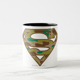 Superman S-Shield   Camouflage Logo Two-Tone Coffee Mug