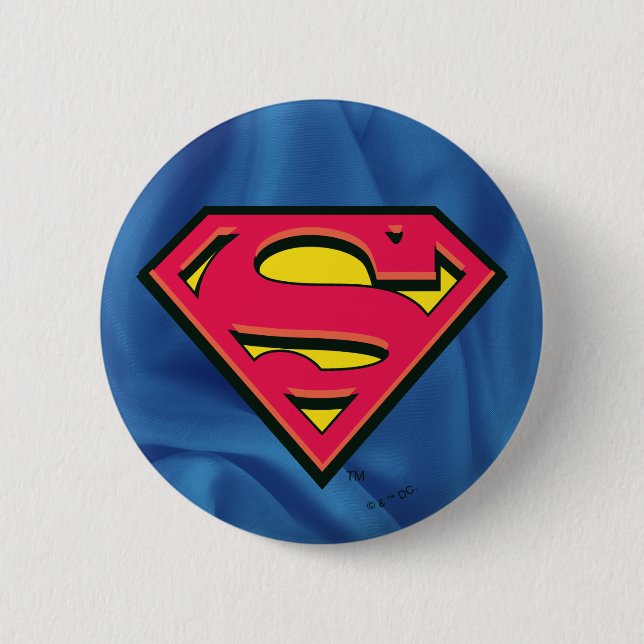 Superman S-Shield | Classic Logo 6 Cm Round Badge (Front)