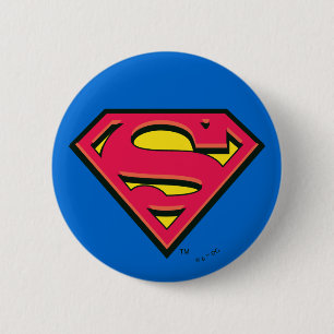 Superman S-Shield   Classic Logo 6 Cm Round Badge