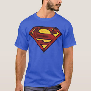 Superman S-Shield   Darkened Red Logo T-Shirt