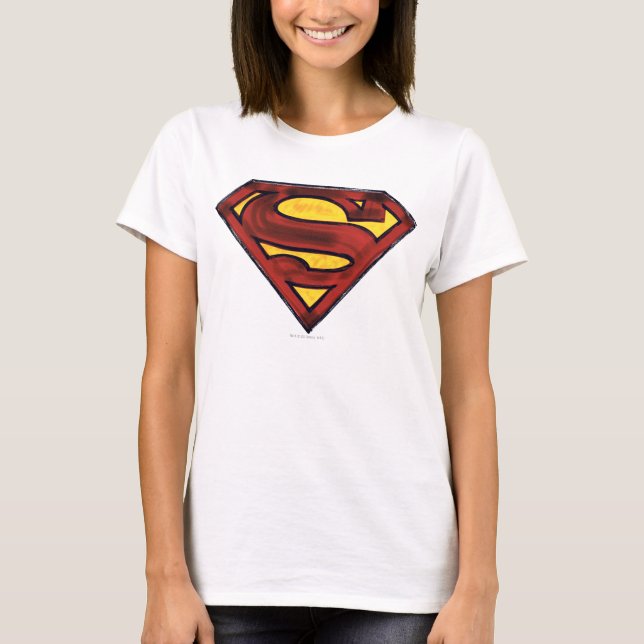 Superman S-Shield | Darkened Red Logo T-Shirt (Front)