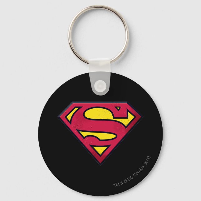 Superman S-Shield | Dirt Logo Key Ring (Front)
