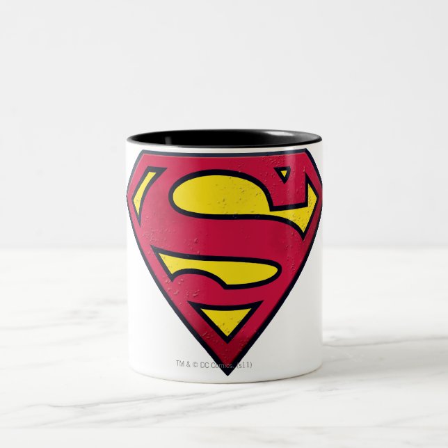 Superman S-Shield | Dirt Logo Two-Tone Coffee Mug (Center)
