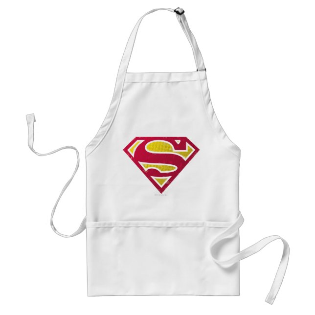 Superman S-Shield | Distressed Dots Logo Standard Apron (Front)