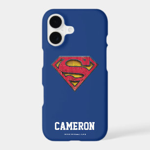 Superman S-Shield Distressed Logo Add Name