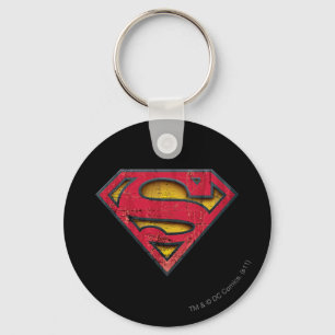 Superman S-Shield   Distressed Logo Key Ring