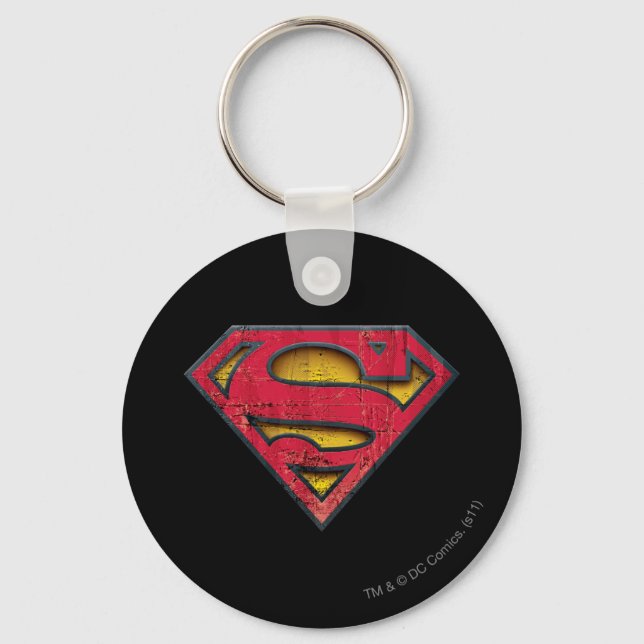 Superman S-Shield | Distressed Logo Key Ring (Front)