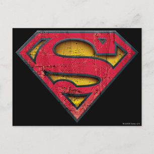 Superman S-Shield   Distressed Logo Postcard