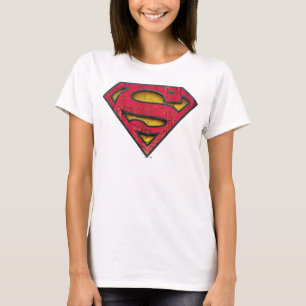 Superman S-Shield   Distressed Logo T-Shirt