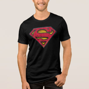 Superman S-Shield Distressed Logo Tri-Blend Shirt