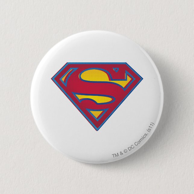 Superman S-Shield | Dot Logo 6 Cm Round Badge (Front)