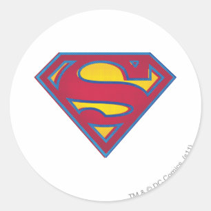 Superman S-Shield   Dot Logo Classic Round Sticker