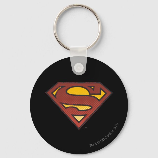 Superman S-Shield | Faded Dots Logo Key Ring (Front)