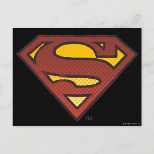 Superman S-Shield Faded Dots Logo Postcard
