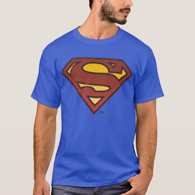 Superman S-Shield | Faded Dots Logo T-Shirt (Front)