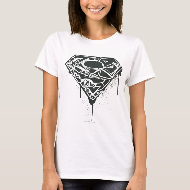Superman S-Shield | Fragmented Splatter Logo T-Shirt (Front)