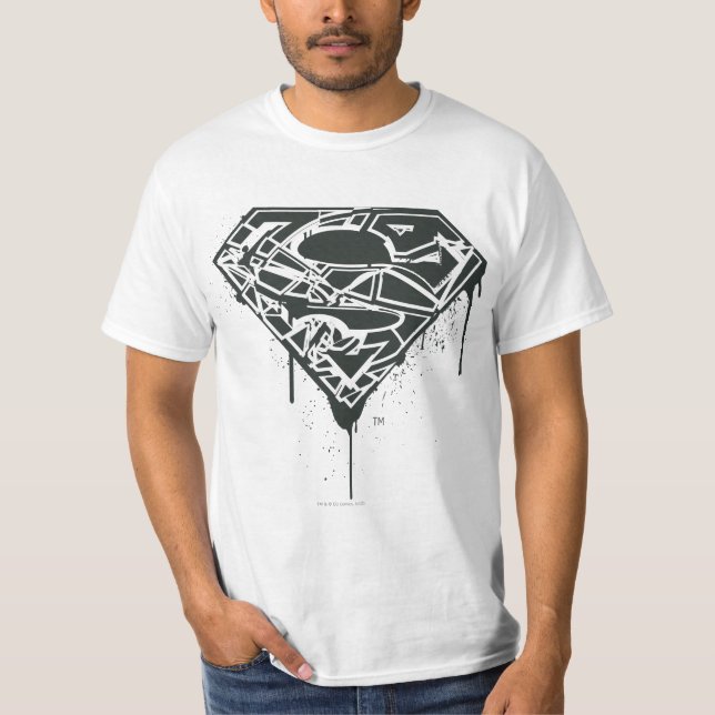 Superman S-Shield | Fragmented Splatter Logo T-Shirt (Front)