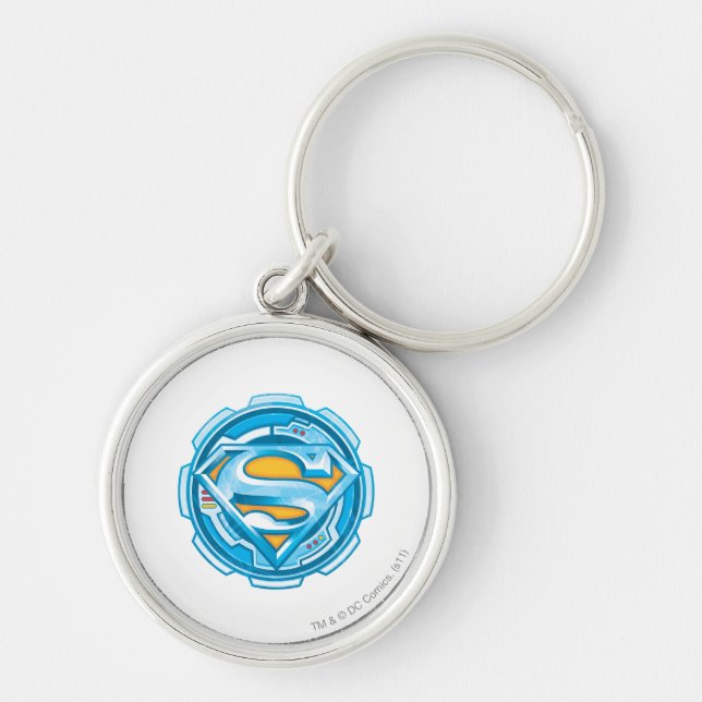 Superman S-Shield | Gear Logo Key Ring (Front)