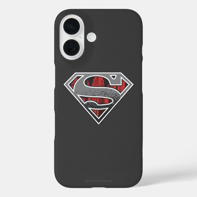 Superman S-Shield | Gray and Red City Logo Case-Mate iPhone Case (Back)