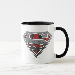 Superman S-Shield   Grey and Red City Logo Mug