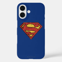 Superman S-Shield | Grunge Black Outline Logo