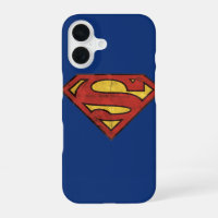 Superman S-Shield | Grunge Black Outline Logo