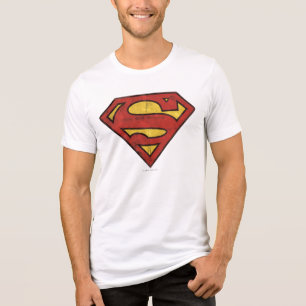 Superman S-Shield Grunge Logo Tri-Blend Shirt
