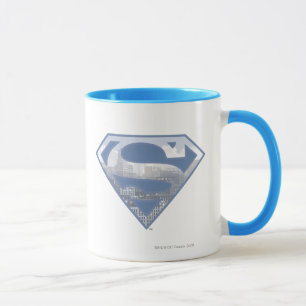 Superman S-Shield   Light Blue City Logo Mug